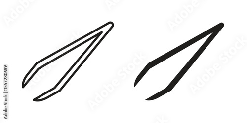 Eyebrow tweezers icon