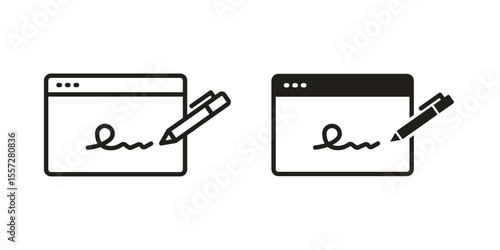 Electronic signature icon