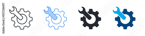 Maintain Icon Set Multiple Style. Designed In Outline, Blue, Glyph, Dual Tone