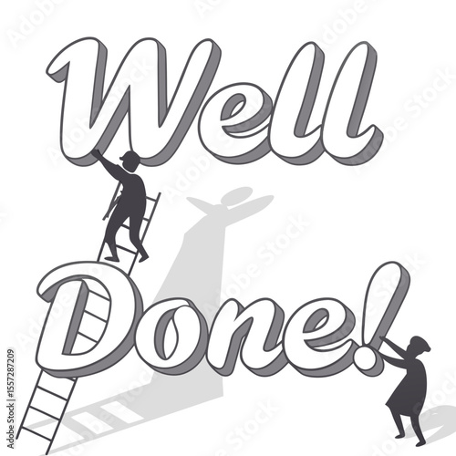 Achievement celebration success encouragement well done