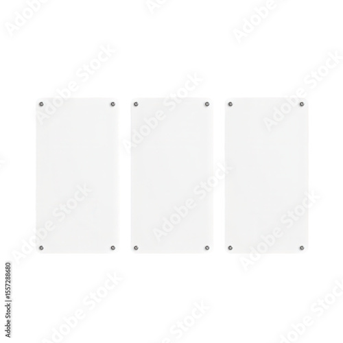 Wallpaper Mural Blank white signs next to each other isolated on a white background for customizable purpose in design projects Torontodigital.ca