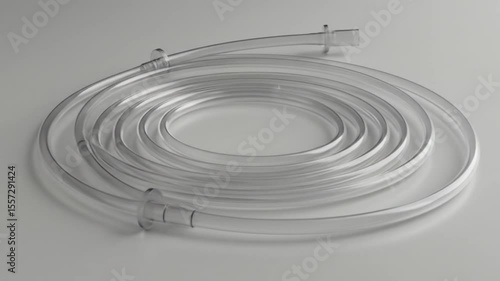 Coiled Transparent MedicalGrade Tubing