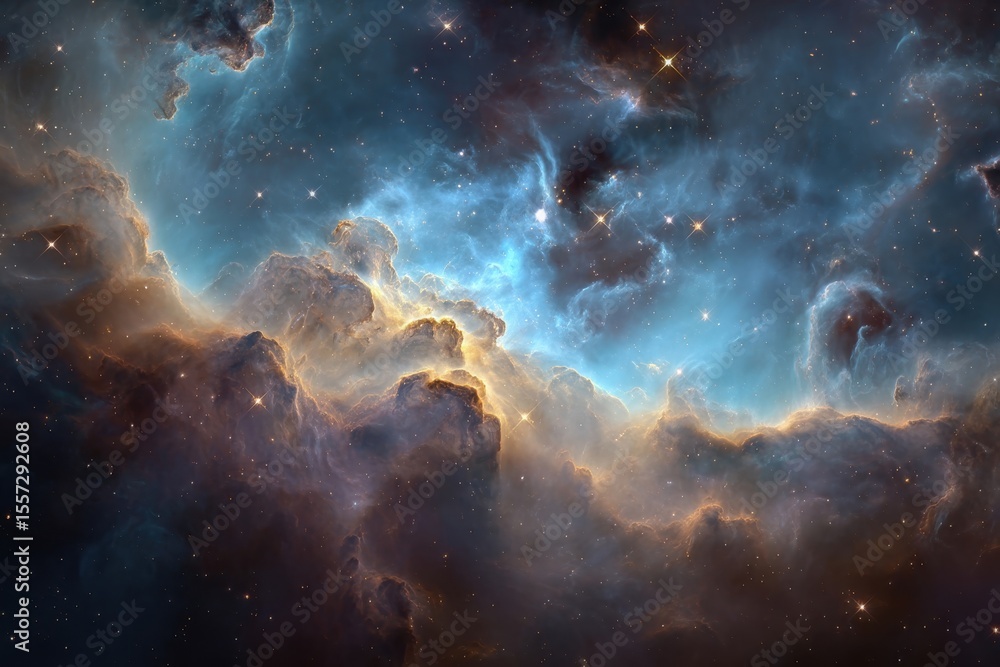 Fototapeta premium Stunning deep space nebulae: captivating cosmic visuals for astrophotography fans and sci-fi aficionados