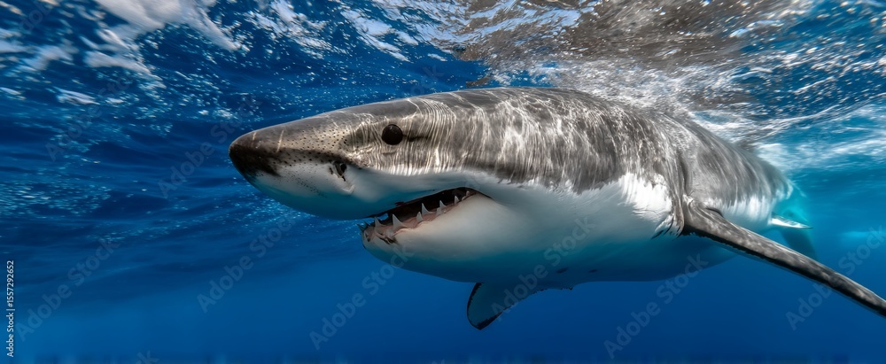 Obraz premium Great White Shark Underwater (2)
