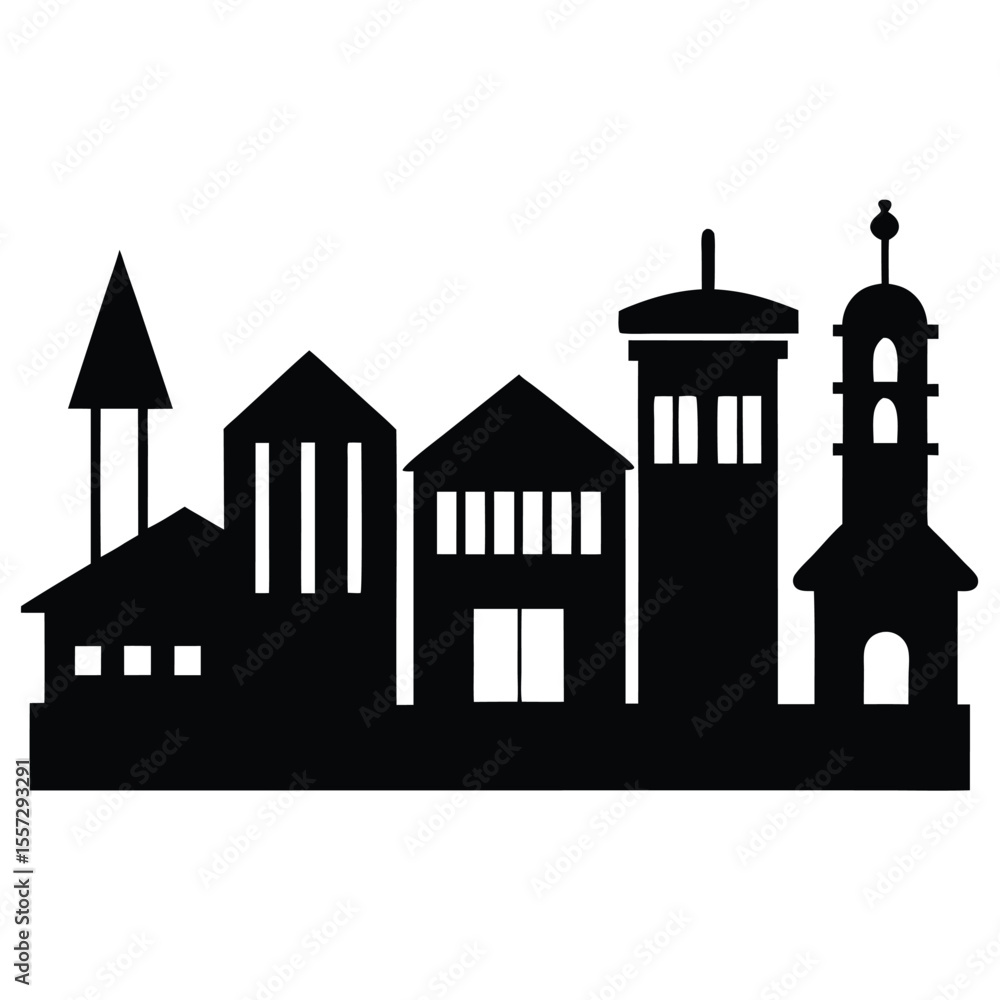 Fototapeta premium vector illustration of a building