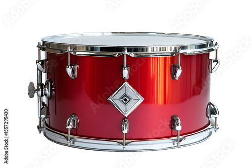 Red drum on white background