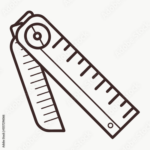 Folding ruler with markings measuring tool measurement