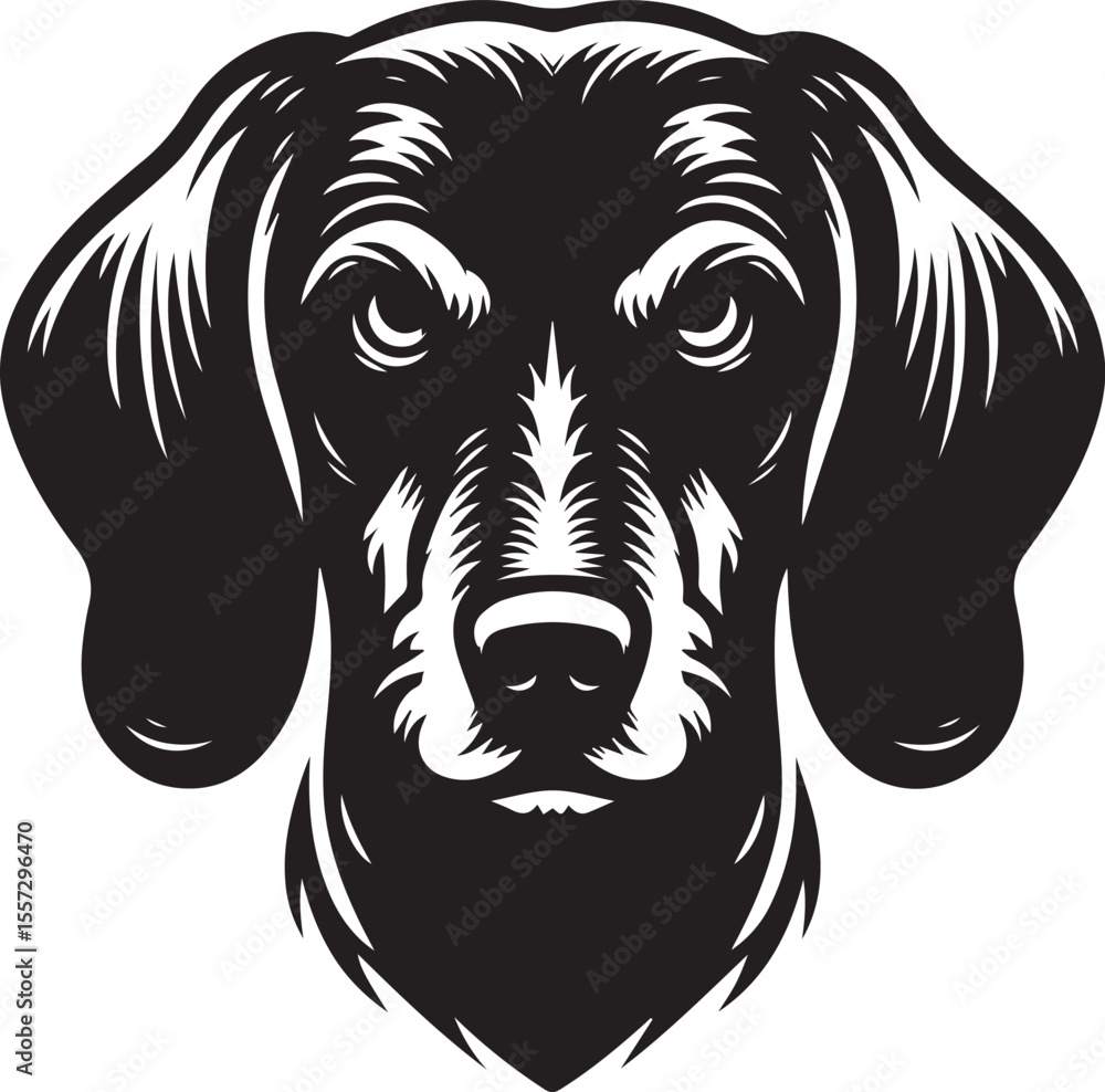 Obraz premium angry dog head vector illustration, angry dog head vector icon, angry dog head logo vector