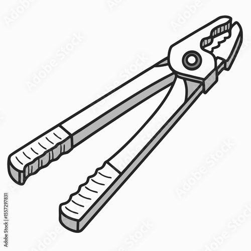 Silver Pliers Tool Gripping metal