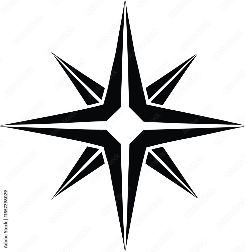 Fototapeta premium sparkle star icon, hand drawn burst, minimal vector