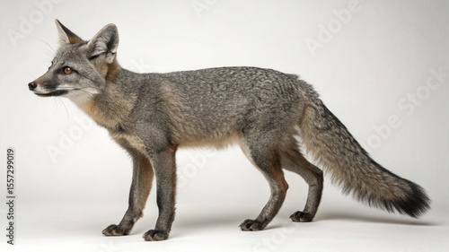 Gray Fox on studio background