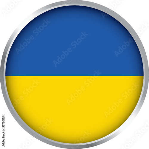 Free Download round icon of ukraine national flag with horizontal blue and yellow stripes symbolizing sky and wheat fields

 - GFXLoad