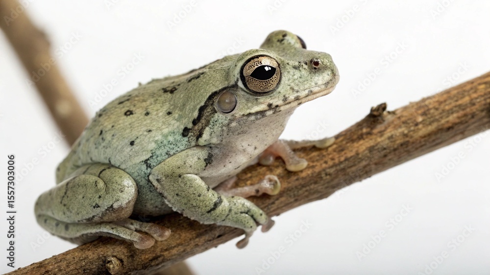 Obraz premium Gray Tree Frog on studio background
