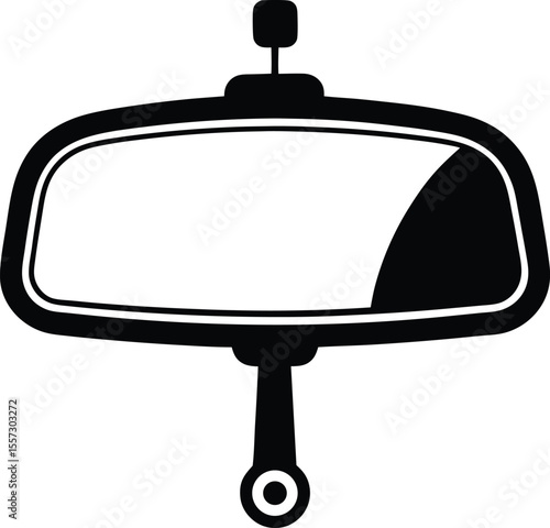 Rearview mirror, car accessory, side mirror icon, auto part vector, vehicle equipment illustration