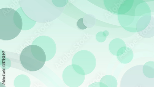 柔らかな円形グリーンパターン
