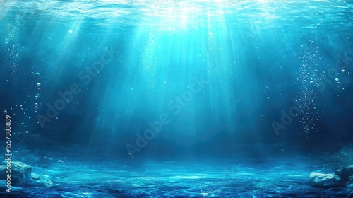 Wallpaper Mural Underwater scene with sunlight penetrating the surface. Torontodigital.ca