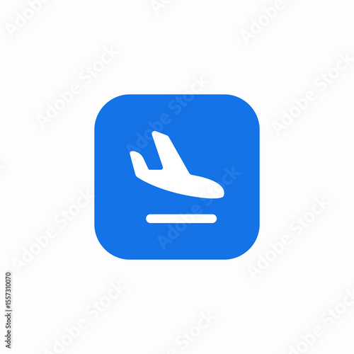 airport arrivals icon sign vector