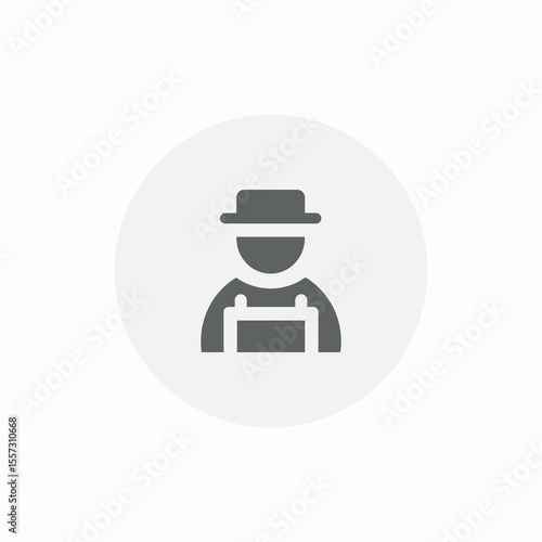 farm employee icon sign vector