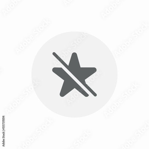 hide starred content icon sign vector
