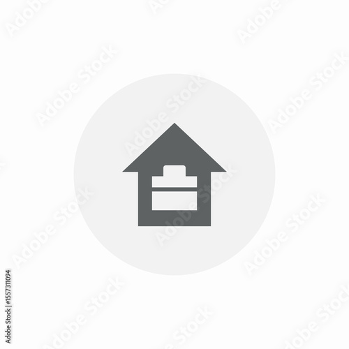 home storage icon sign vector