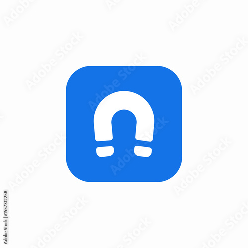 u magnet field icon sign vector