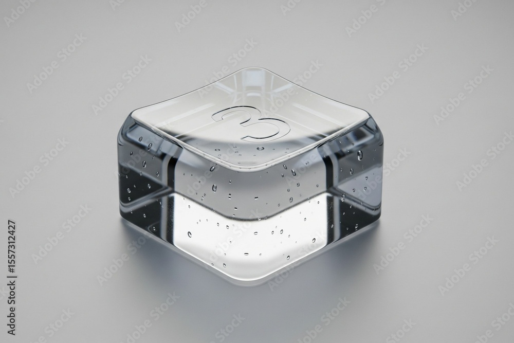 3d Glass Three Key Button- 3d illustration 3d Glass Three Key Button- 3d illustration