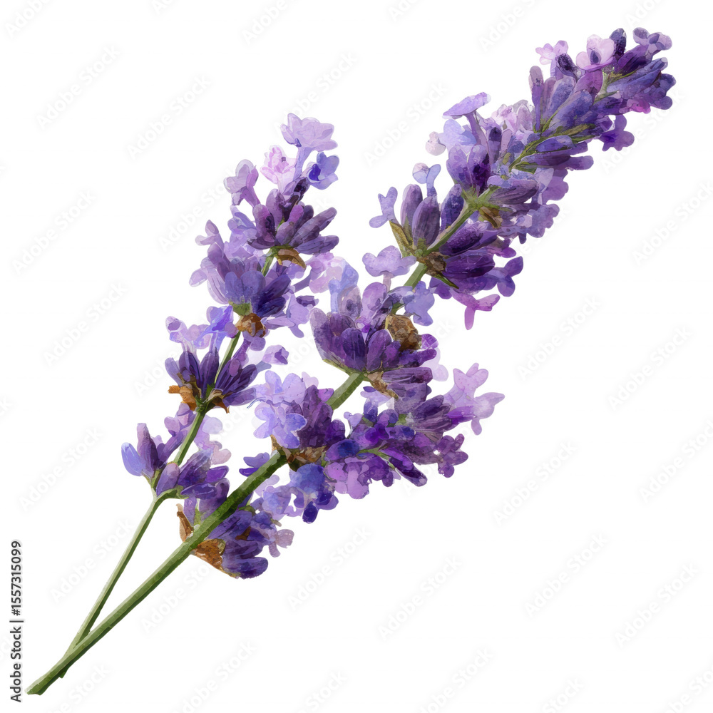 Fototapeta premium lavender flower sprig png, relaxing herb isolated