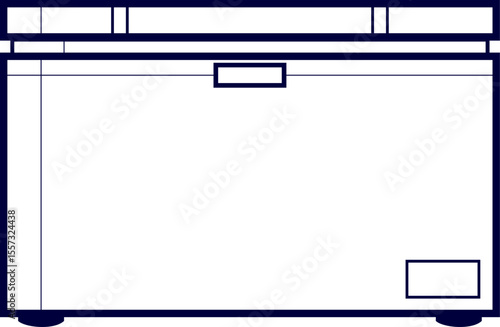 Vector of a Deep Freeze. deep freeze icon sign vector. fridge, supermarket freezer icon in line design