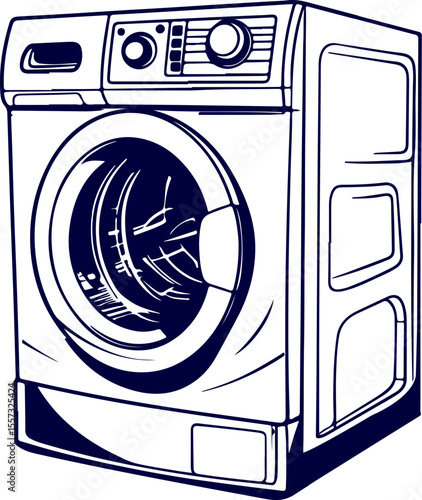 Washing machine vector illustration