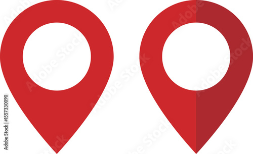 イラスト素材：マップのピン　セット　ベクター  pin point. pin location icons.