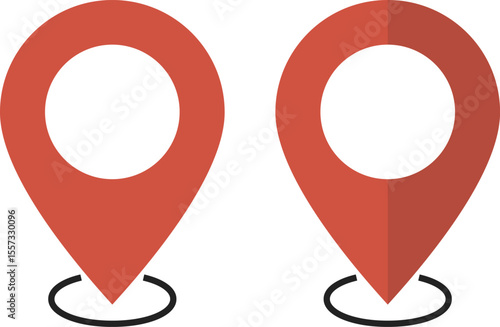 イラスト素材：マップのピン　セット　ベクター  pin point. pin location icons.