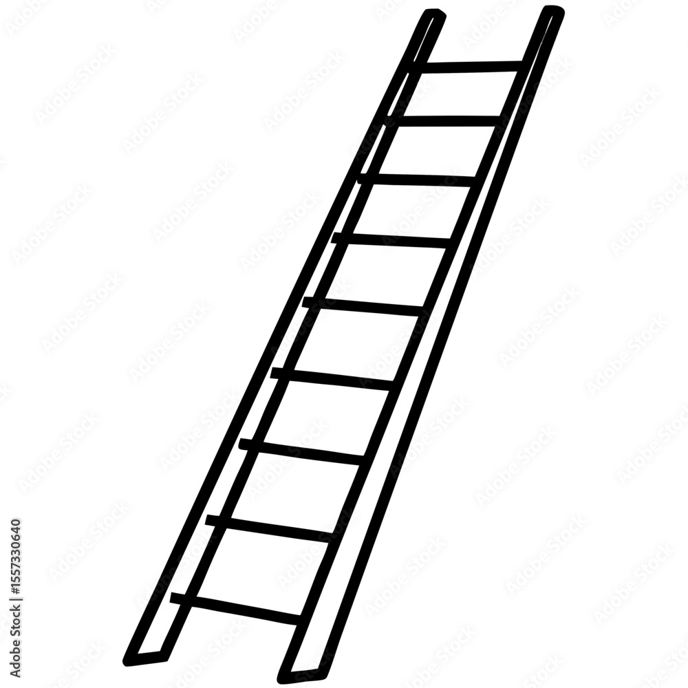 Minimalist Ladder Line Art Minimalist Ladder Line Art