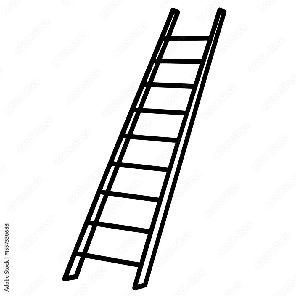 Minimalist Ladder Line Art Minimalist Ladder Line Art