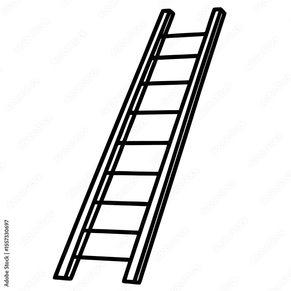 Minimalist Ladder Line Art Minimalist Ladder Line Art