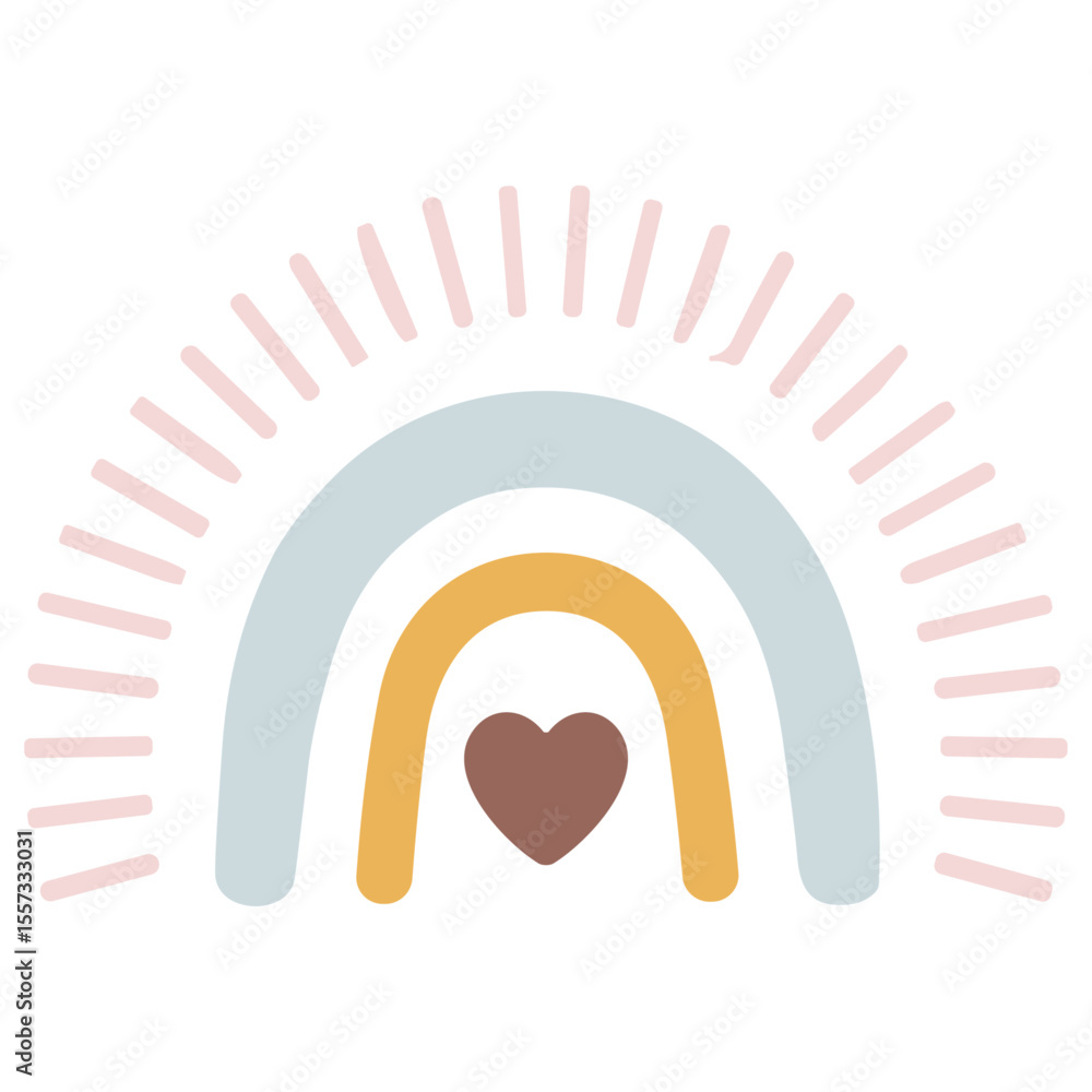 Fototapeta premium Boho Rainbow Bundle – Whimsical & Trendy Design Collection