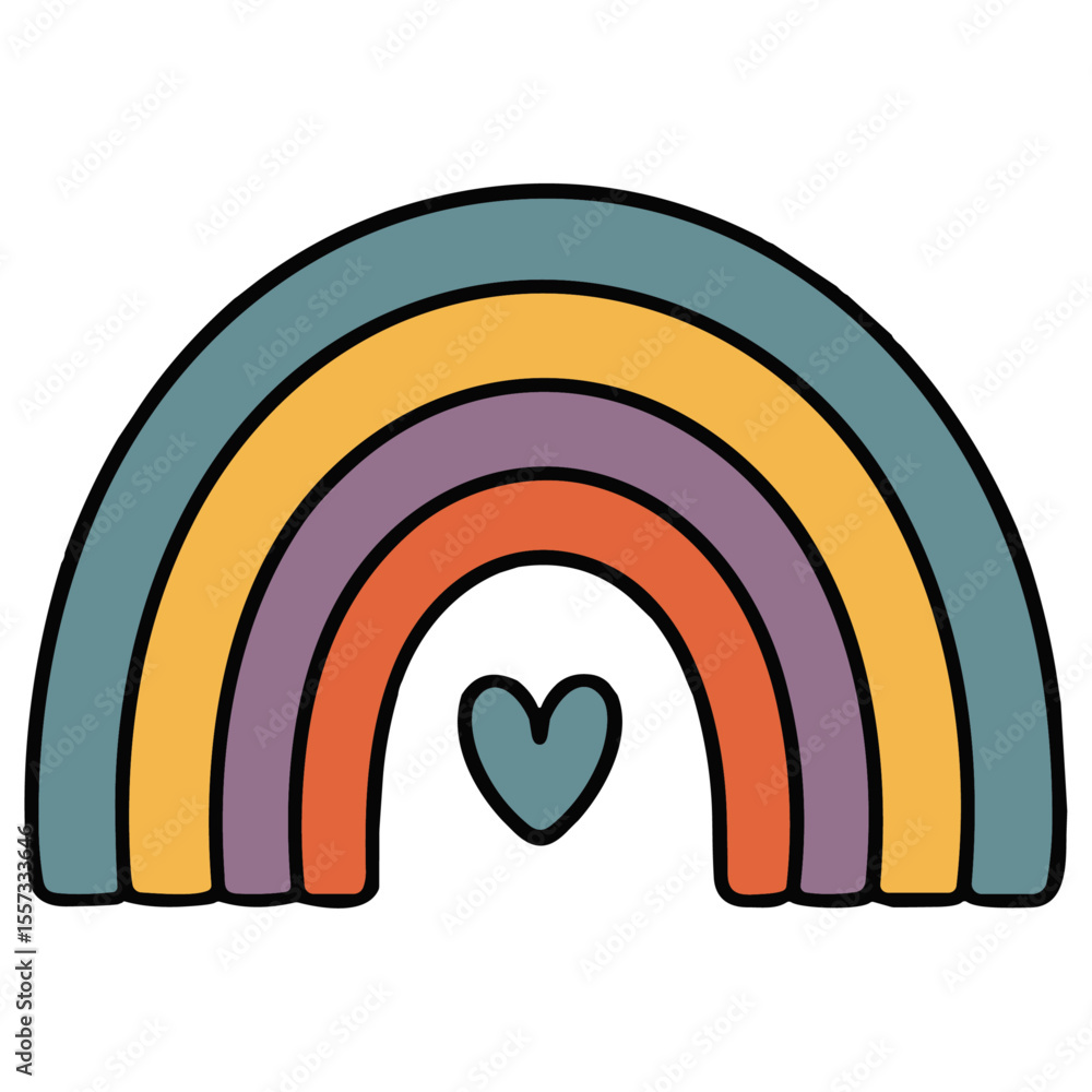 Fototapeta premium Boho Rainbow Bundle – Whimsical & Trendy Design Collection