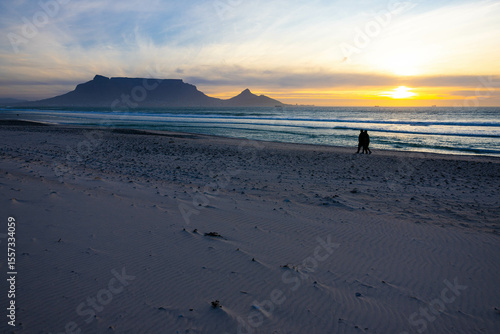 Sonnenuntergang am Strand von Blouberg