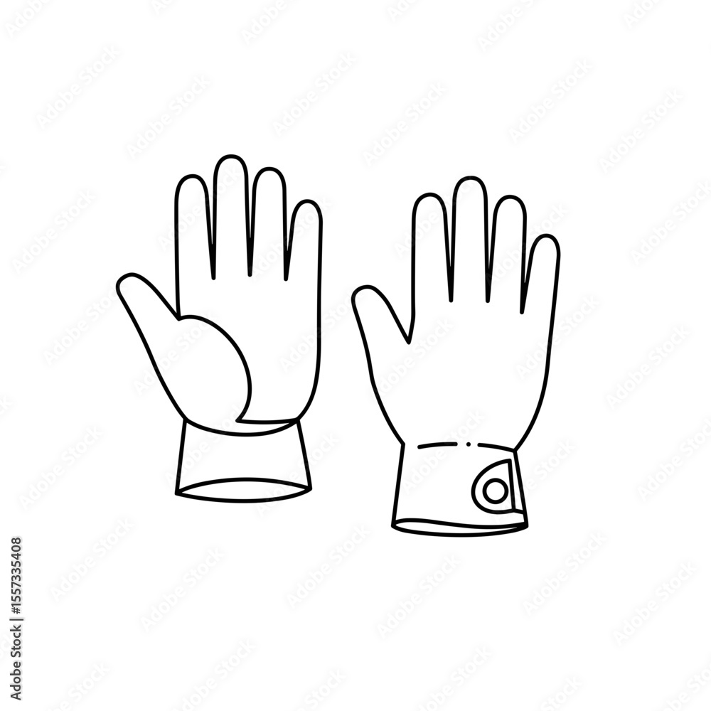 Gloves with a transparent background for icon design Gloves with a transparent background for icon design