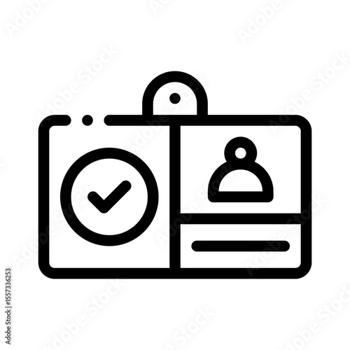 identity verification line icon