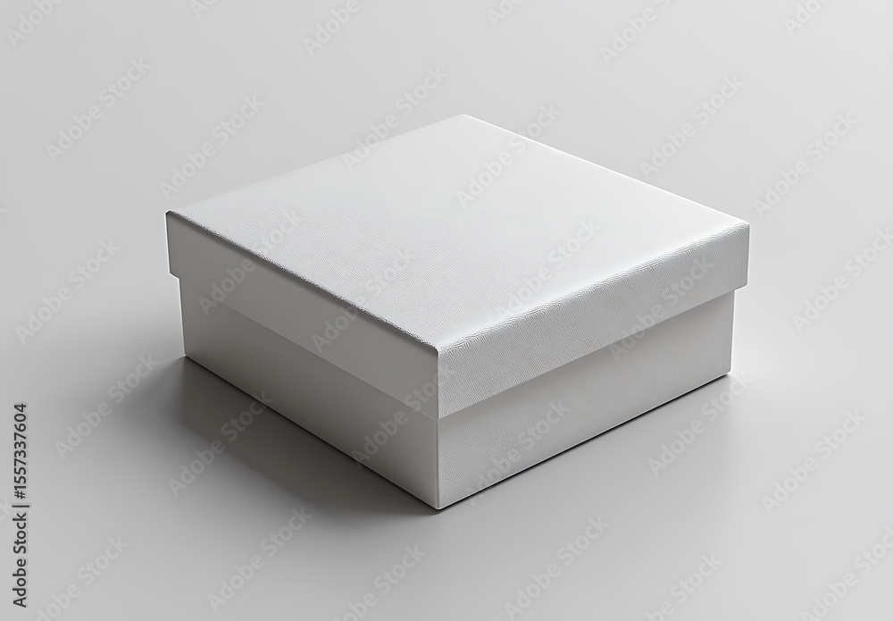 Clean White Square Gift Box Mockup Clean White Square Gift Box Mockup