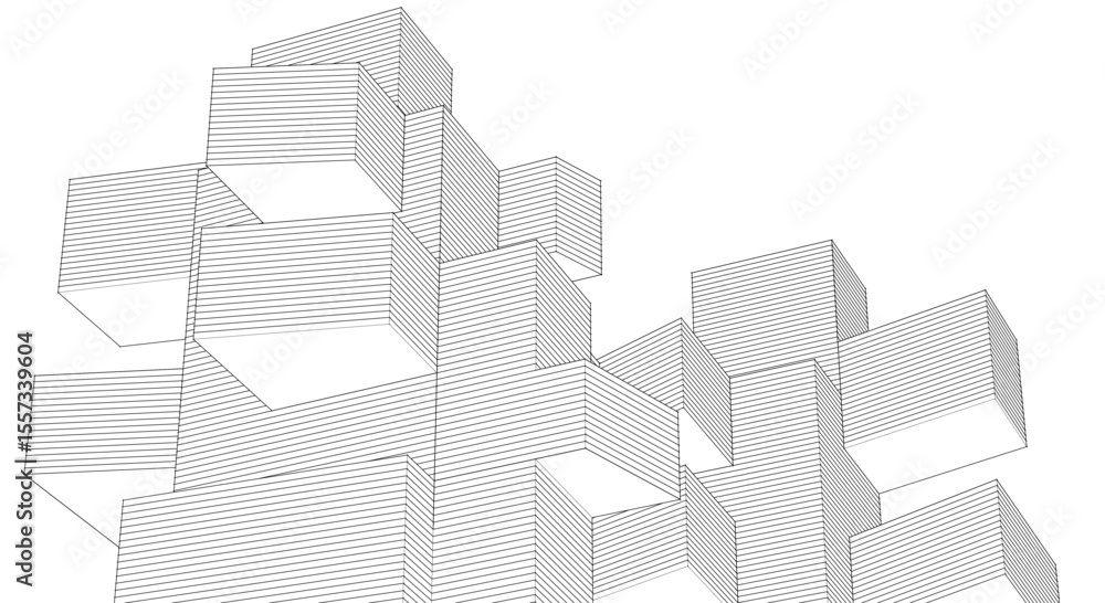 Fototapeta premium abstract console architecture 3d rendering