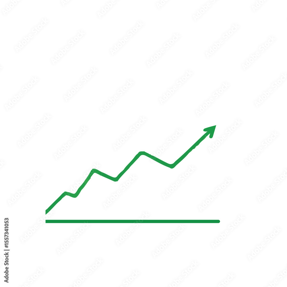Dynamic Rising Graph Line - Investment & Market Success Icon Dynamic Rising Graph Line - Investment & Market Success Icon