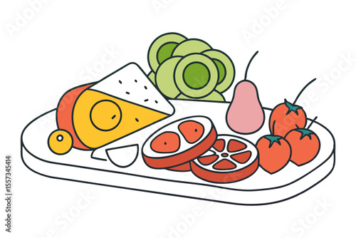 Gourmet Italian Charcuterie Board Featuring Salami Cheese Olives Prosciutto