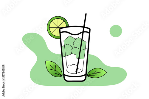 Tropical Piña Colada in Coconut with Pineapple Garnish Design