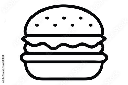 A vibrant cartoon vector illustration of a delicious fast food set including a hamburger, pizza, and sandwich with all the fixings