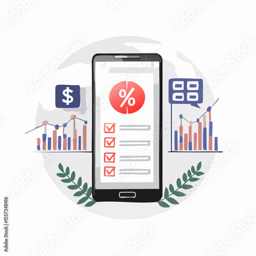 FX取引を表現したベクター素材