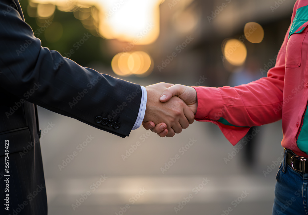 Fototapeta premium Business handshake