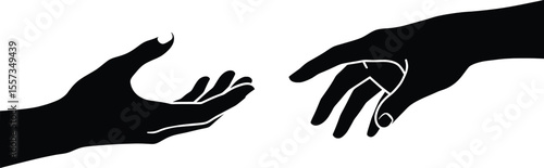 Vector Illustration of Hands Reaching in Unity and Understanding
