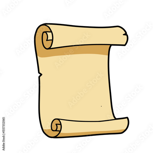 Vector icon of a rolled parchment scroll