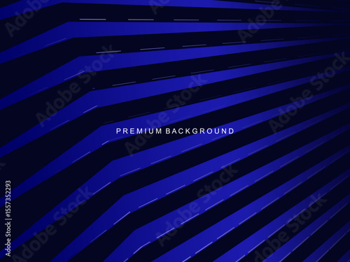 An electric blue background with an arrangement of diagonal geometric lines that creates the illusion of 3D depth, ideal for design projects that require a modern and dynamic feel.